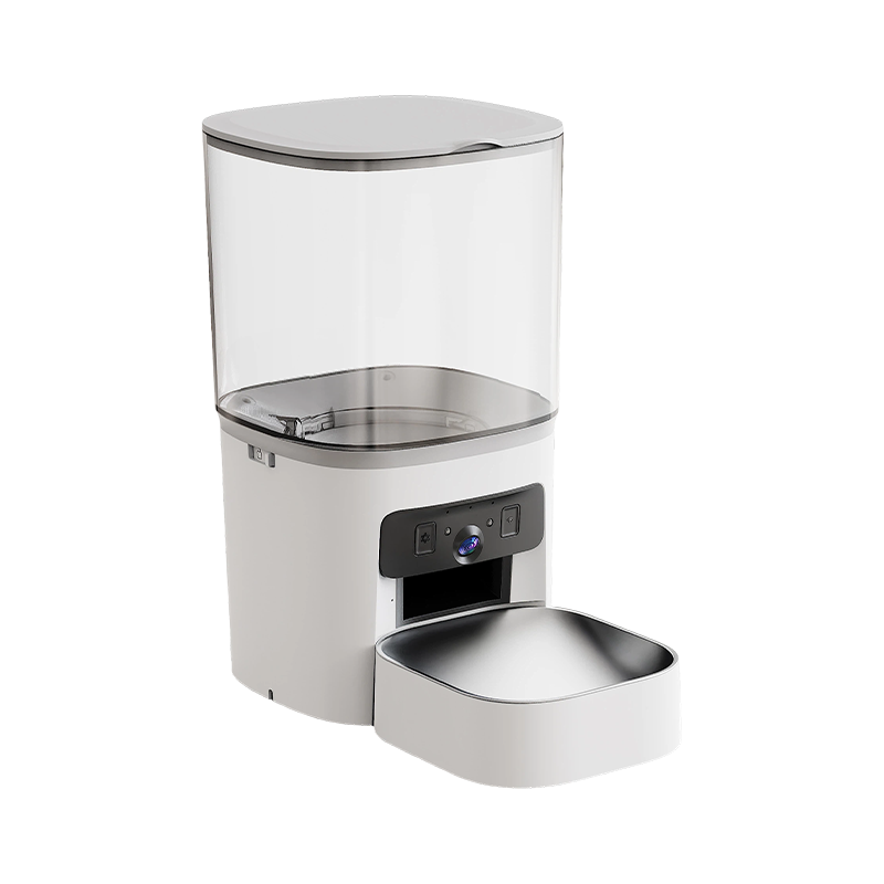 MAS-3007 kétlencsés intelligens kisállat-etető 6 literes átlátszó tölcsérrel